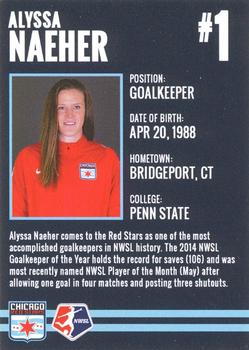 2016 Chicago Red Stars #NNO Alyssa Naeher Back