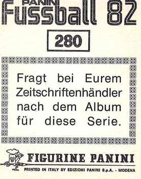 1981-82 Panini Fussball 82 Stickers #280 Lothar Matthäus Back