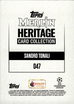 2023-24 Merlin Heritage UEFA Club Competitions #047 Sandro Tonali Back