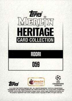 2023-24 Merlin Heritage UEFA Club Competitions #059 Rodri Back
