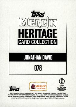 2023-24 Merlin Heritage UEFA Club Competitions #078 Jonathan David Back