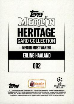 2023-24 Merlin Heritage UEFA Club Competitions #092 Erling Haaland Back