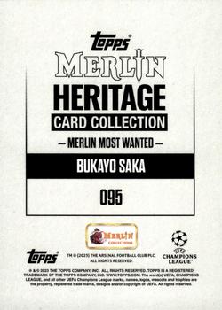 2023-24 Merlin Heritage UEFA Club Competitions #095 Bukayo Saka Back
