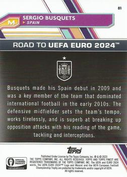 2023 Finest Road to UEFA EURO 2024 #81 Sergio Busquets Back