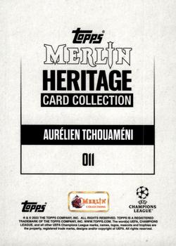 2023-24 Merlin Heritage UEFA Club Competitions - Blue #011 Aurélien Tchouaméni Back