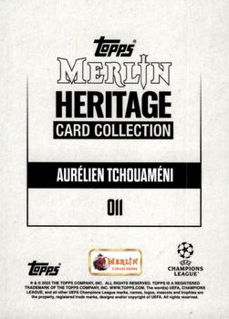 2023-24 Merlin Heritage UEFA Club Competitions - Pink #011 Aurélien Tchouaméni Back