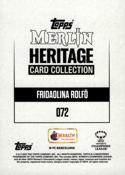 2023-24 Merlin Heritage UEFA Club Competitions - Red #072 Fridolina Rolfö Back