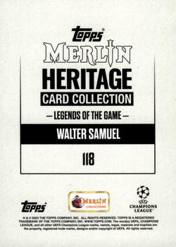 2023-24 Merlin Heritage UEFA Club Competitions - Red #118 Walter Samuel Back