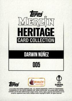2023-24 Merlin Heritage UEFA Club Competitions - Gold #005 Darwin Núñez Back