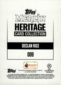 2023-24 Merlin Heritage UEFA Club Competitions - Gold #009 Declan Rice Back