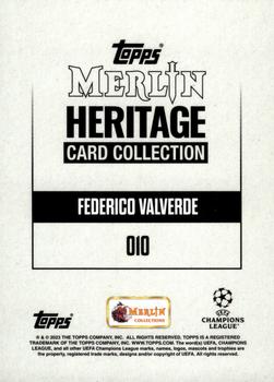 2023-24 Merlin Heritage UEFA Club Competitions - Gold #010 Federico Valverde Back