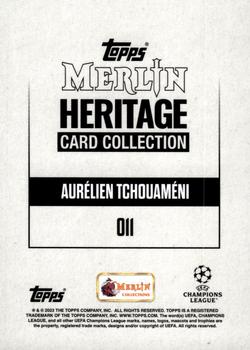 2023-24 Merlin Heritage UEFA Club Competitions - Gold #011 Aurélien Tchouaméni Back