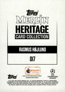 2023-24 Merlin Heritage UEFA Club Competitions - Gold #017 Rasmus Højlund Back