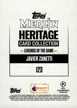2023-24 Merlin Heritage UEFA Club Competitions - Gold #123 Javier Zanetti Back