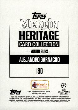 2023-24 Merlin Heritage UEFA Club Competitions - Gold #130 Alejandro Garnacho Back