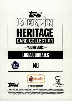 2023-24 Merlin Heritage UEFA Club Competitions - Gold #140 Lucía Corrales Back