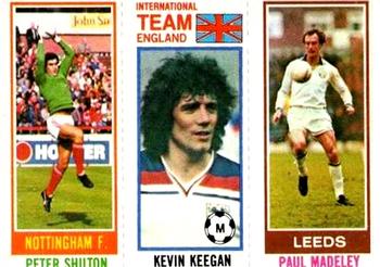 1980-81 Topps Footballer (Pink Back) #65 / 113 / 100 Peter Shilton / Kevin Keegan / Paul Madeley Front