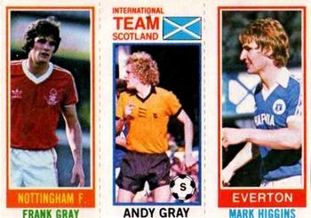 1980-81 Topps Footballer (Pink Back) #70 / 166 / 179 Frank Gray / Andy Gray / Mark Higgins Front