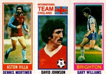 1980-81 Topps Footballer (Pink Back) #80 / 109 / 148 Dennis Mortimer / David Johnson / Gary Williams Front