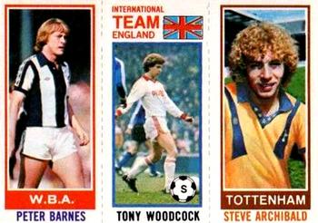 1980-81 Topps Footballer (Pink Back) #92 / 115 / 133 Peter Barnes / Tony Woodcock / Steve Archibald Front