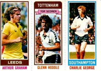 1980-81 Topps Footballer (Pink Back) #95 / 55 / 88 Arthur Graham / Glenn Hoddle / Charlie George Front
