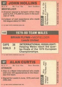 1980-81 Topps Footballer (Pink Back) #97 / 165 / 37 Alan Curtis / Brian Flynn / John Hollins Back