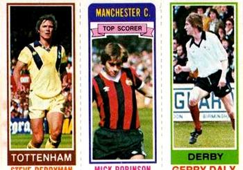 1980-81 Topps Footballer (Pink Back) #132 / 58 / 187 Steve Perryman / Mick Robinson / Gerry Daly Front