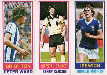 1980-81 Topps Footballer (Pink Back) #145 / 129 / 28 Peter Ward / Kenny Sansom / Arnold Muhren Front