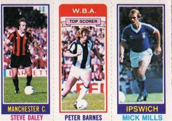1980-81 Topps Footballer (Pink Back) #152 / 51 / 25 Steve Daley / Peter Barnes / Mick Mills Front