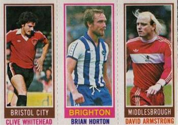 1980-81 Topps Footballer (Pink Back) #183 / 147 / 90 Clive Whitehead / Brian Horton / David Armstrong Front