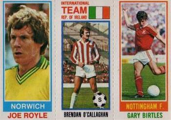 1980-81 Topps Footballer (Pink Back) #186 / 167 / 67 Joe Royle / Brendan O'Callaghan / Gary Birtles Front