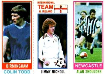 1980-81 Topps Footballer (Pink Back) #191 / 169 / 198 Colin Todd / Jimmy Nicholl / Alan Shoulder Front