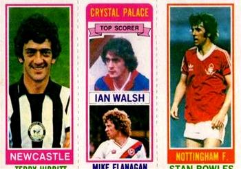1980-81 Topps Footballer (Pink Back) #197 / 54 / 71 Terry Hibbitt / Ian Walsh / Mike Flanagan / Stan Bowles Front