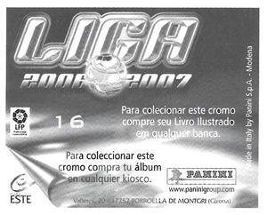 2006-07 Panini Liga Este Stickers (Mexico Version) #16 Gabilondo Back
