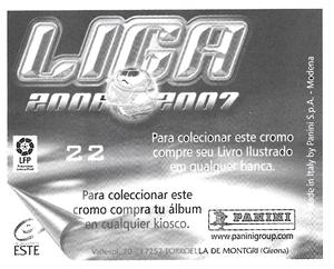 2006-07 Panini Liga Este Stickers (Mexico Version) #22 Javier Aguirre Back