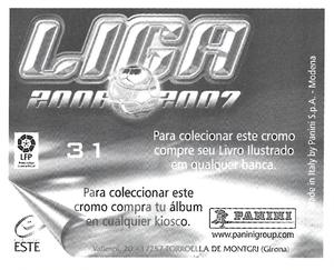 2006-07 Panini Liga Este Stickers (Mexico Version) #31 Luccin Back