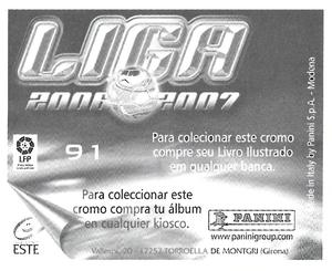 2006-07 Panini Liga Este Stickers (Mexico Version) #91 Borja Oubiña Back