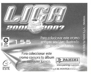 2006-07 Panini Liga Este Stickers (Mexico Version) #155 Redondo Back