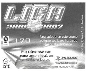 2006-07 Panini Liga Este Stickers (Mexico Version) #170 Abel Buades Back