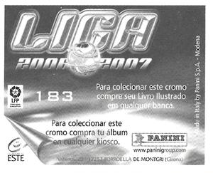 2006-07 Panini Liga Este Stickers (Mexico Version) #183 Cavallero Back