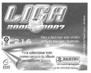 2006-07 Panini Liga Este Stickers (Mexico Version) #216 Robinho Back