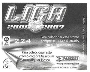2006-07 Panini Liga Este Stickers (Mexico Version) #224 Moya Back