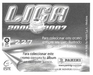 2006-07 Panini Liga Este Stickers (Mexico Version) #227 Nunes Back