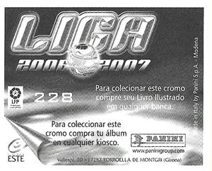 2006-07 Panini Liga Este Stickers (Mexico Version) #228 Fernando Navarro Back