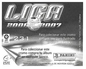 2006-07 Panini Liga Este Stickers (Mexico Version) #231 Basinas Back