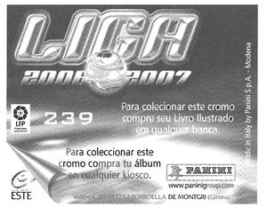 2006-07 Panini Liga Este Stickers (Mexico Version) #239 Victor Back