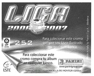 2006-07 Panini Liga Este Stickers (Mexico Version) #252 Delporte Back