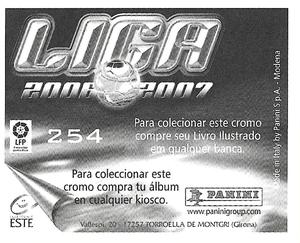 2006-07 Panini Liga Este Stickers (Mexico Version) #254 Valdo Back