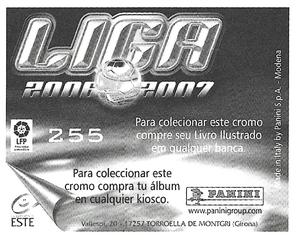 2006-07 Panini Liga Este Stickers (Mexico Version) #255 Hector Font Back
