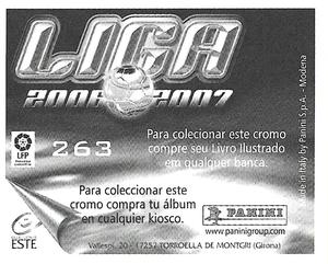 2006-07 Panini Liga Este Stickers (Mexico Version) #263 Toño Back